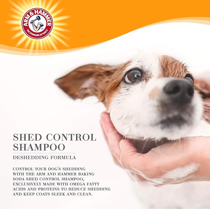 Arm & Hammer Dog Shampoo, Ultra Fresh Shed Control Dog Shampoo & Puppy Shampoo, 16oz Baking Soda Pet Shampoo for Dogs Neutralizes Bad Odors | Deshedding Dog Shampoo, Shed Control Shampoo for Dogs