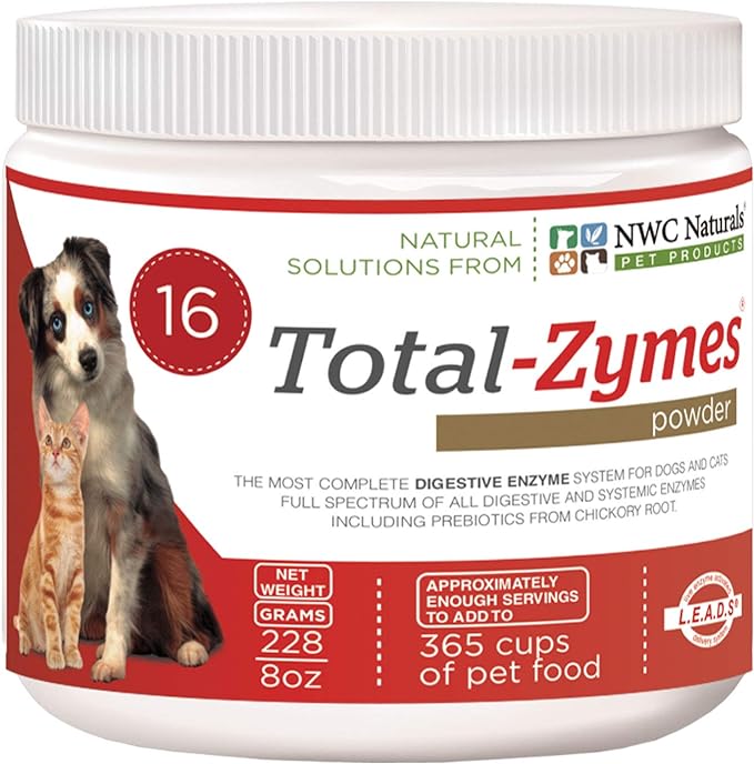 Total-Zymes- Digestive Enzymes for Dogs and Cats - Treats 365 Cups of Pet Food