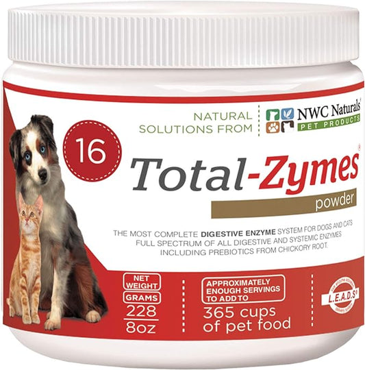 Total-Zymes- Digestive Enzymes for Dogs and Cats - Treats 365 Cups of Pet Food