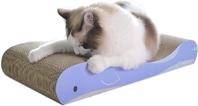 Cardboard Cat Scratcher, Scatching Pad,High Density Corrugated Paper, Honeycomb Structure, Durable,Degradable and Recyclable,Double-Sided use, Comfortable Cat Scratcher Toys,with Catnip