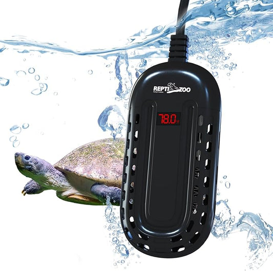 REPTIZOO 150W Aquarium Heater, 78℉ Preset Turtle Heater with LED Digital Display Submersible Mini Fish Tank Heater Aquarium Heater for 18-30 Gallons, Tank Heater for Turtle Betta Fish