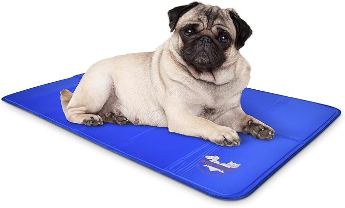 Arf Pets Dog Cooling Mat 23” x 35” Pad for Kennels, Crates, Beds, Non-Toxic, Durable Solid Self Cooling Gel No Refrigeration or Electricity Needed