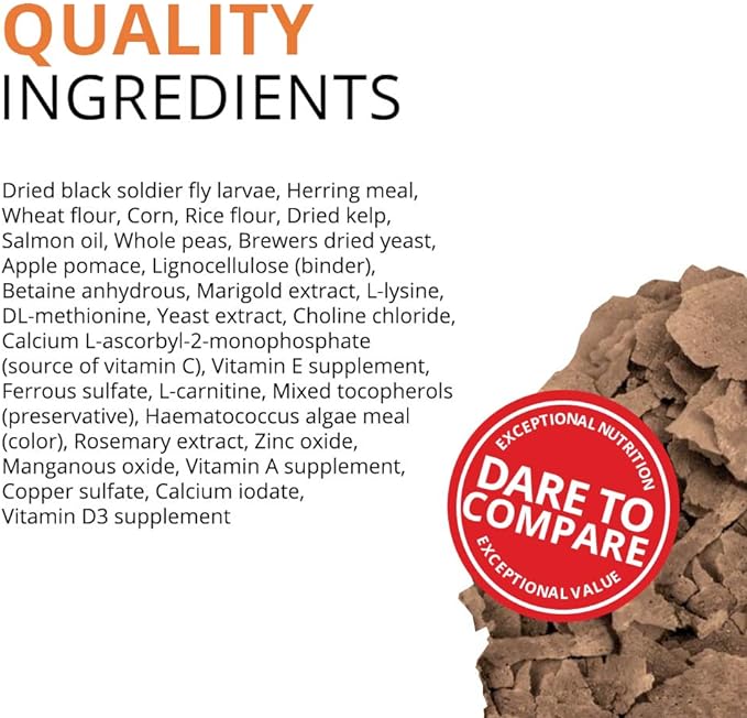 Fluval Bug Bites Goldfish Fish Food, Flakes for Small to Medium Sized Fish, 3.17 oz., A7340, Brown