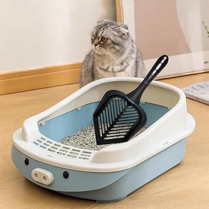 Cat Litter Scoop Reptile Terrarium Fine Sand Scoop Pet Poo Shovel Cat Scooper Little Sifter Scoop Kitty (Pointed Twill)