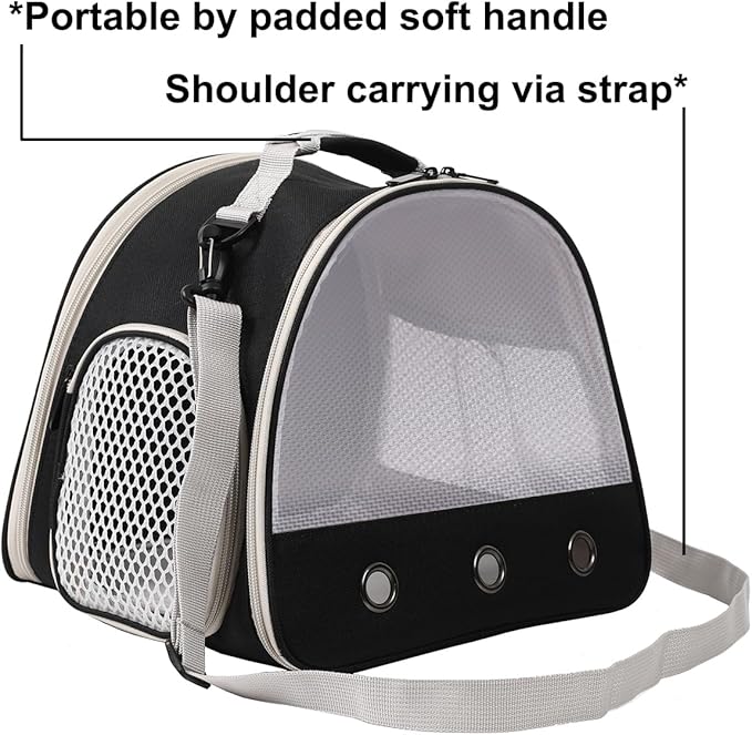 Breathable Guinea Pig Carrier Backpack with Nylon Mesh Window Portable Carrier for Guinea Pig, Bunny Bearded Dragon Bird Chinchilla Ferret Travel Outdoor