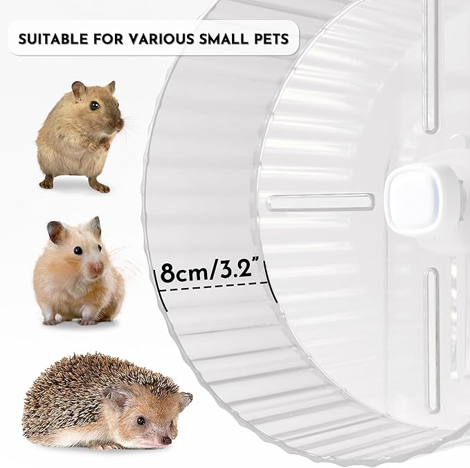 Hamster Wheel, 8.3inch Silent Hamster Wheel, Adjustable Height Turtle Wheel Turtle Tank Accessories, Dwarf Hamster Wheel, Hedgehog Wheel, Gerbil Wheel, Small Pet Exercise Wheels