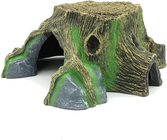 Resin Large Turtle Tank Accessories Reptile Hideouts Cave Habitat Decor for Gecko Leopard Lizards Toad