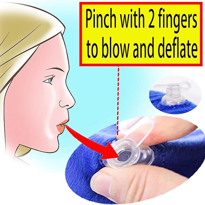 Soft Dog Cone Collar for Large Medium Small Dogs and Cats After Surgery, Inflatable Dog Neck Donut Collar,Inflatable Cat Cone Collar,E-Collar for Dogs Recovery, Dog Cones Alternative (Medium, Blue)