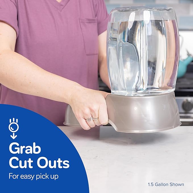 Petmate Pet Cafe Waterer Cat and Dog Water Dispenser 4 Sizes, Pearl White, Made in USA