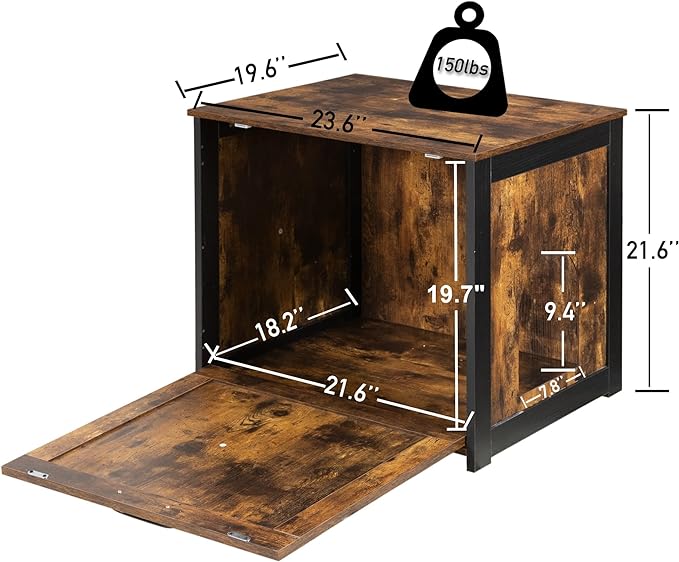 DWANTON Cat Litter Box Furniture Hidden, Cat Litter Box Enclosure, Reversible Entrance Can Be on Left or Right Side, Indoor Cat Box Cabinet, Wooden Cat Washroom, End Table, Nightstand