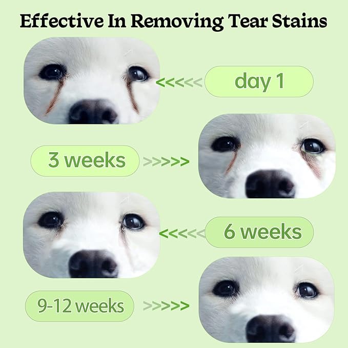 Tear Stain Remover for Dogs & Cats - Eyes Wipes for Cleaning Dirt and Crust - Eye Wash Pads for Reducing Discharge - Pet Eyes Grooming Wipes for Mucus Secretions - 100pcs