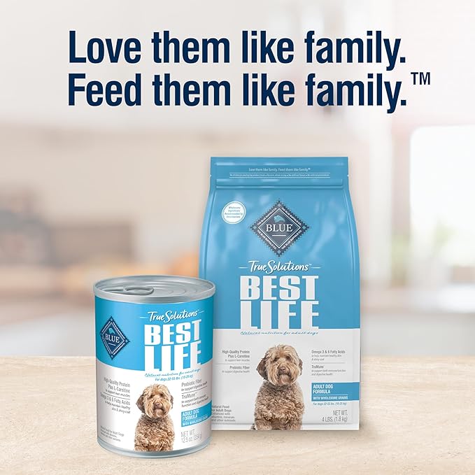 Blue Buffalo True Solutions Best Life Wet Dog Food for Medium-Size Adult Dogs, Supports Immune Function & Digestive Health, Made with Natural Ingredients, Chicken, 12.5-oz. Cans (12 Count)