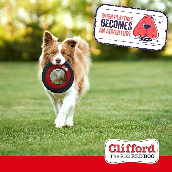 Clifford® Flying Disc Frisbee Dog Toy | 9.25" Durable Dog Frisbee | Quality, Strong Rubber Frisbee for Dogs for Fetch, Toss and Tug