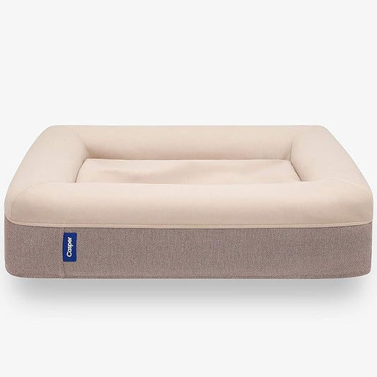 Casper Dog Bed, Plush Memory Foam, Large, Sand, 35.0"L x 45.0"W x 7.0"Th
