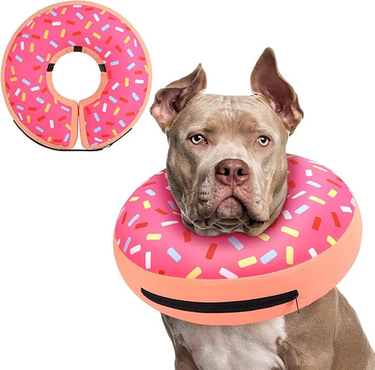 Supet Inflatable Dog Cone Collar Alternative After Surgery, Dog Neck Donut Collar Recovery E Collar for Neuter, Soft Dog Cone for Small Medium Large Dogs