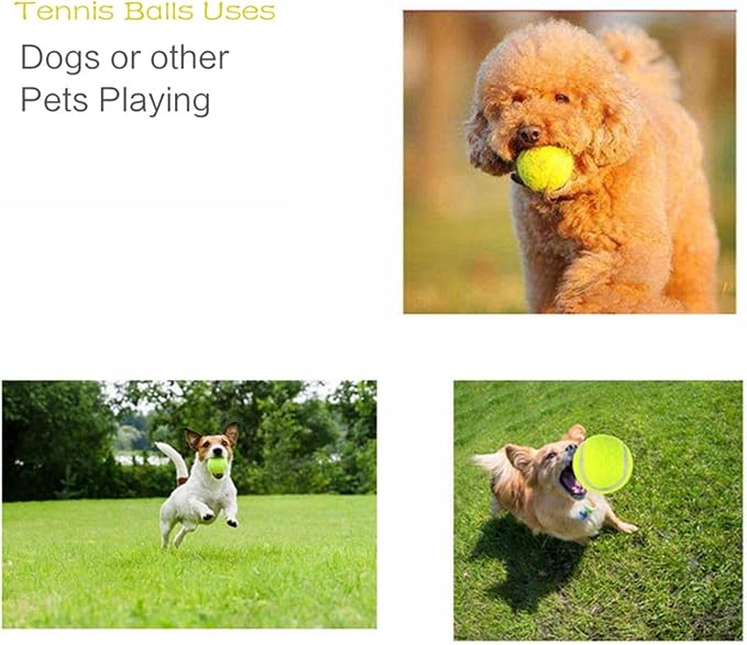 Dog Tennis Balls for Dogs,6 Pack 2 Inch Tennis Balls Compatible with Most Automatic Ball Launchers, for Puppy Dogs Playing Exercise and Practice