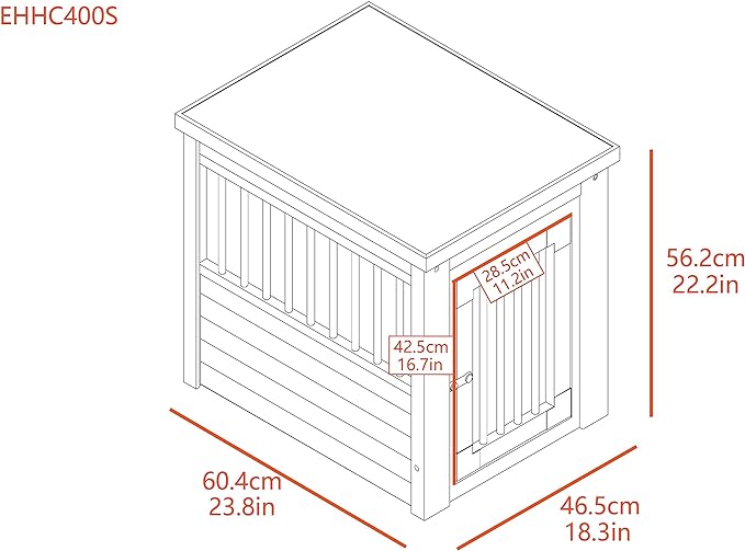 New Age Pet ecoFLEX Pet Crate/End Table, Small, Espresso 23.8"L x 18.2"W x 22.2"H