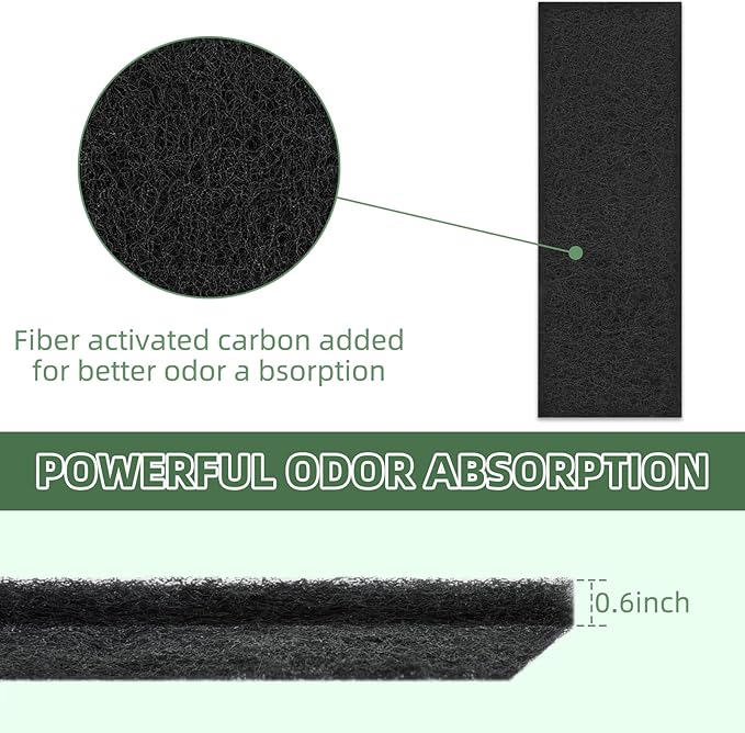 4 Pack Carbon Filters Compatible with Model 3, Cat Litter Box Replacement Filters for All Robot Models to Absorb Odors Control Damp from Pets and Keep Home Fresh