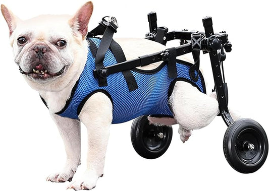 Dog Wheelchair for Back Legs, Dog Wheelchair for Small Dog, Adjustable Pets Cart with Wheels, Doggy Wheelchairs for Disabled Hind Legs, Dog Leg Brace and Hip Support, Medium