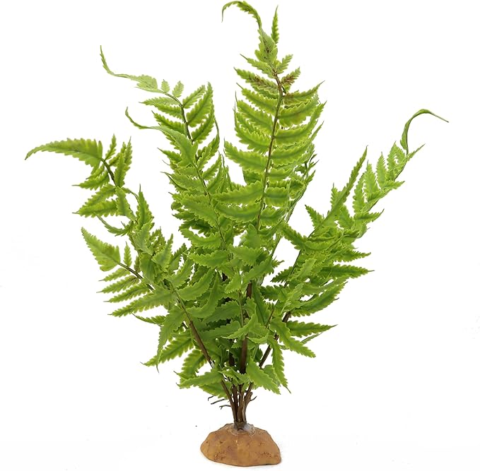 Lifelike Reptile Tank Plant Decor - Realistic Artificial Plastic Plant for Terrariums and Pet Enclosures (Style B)