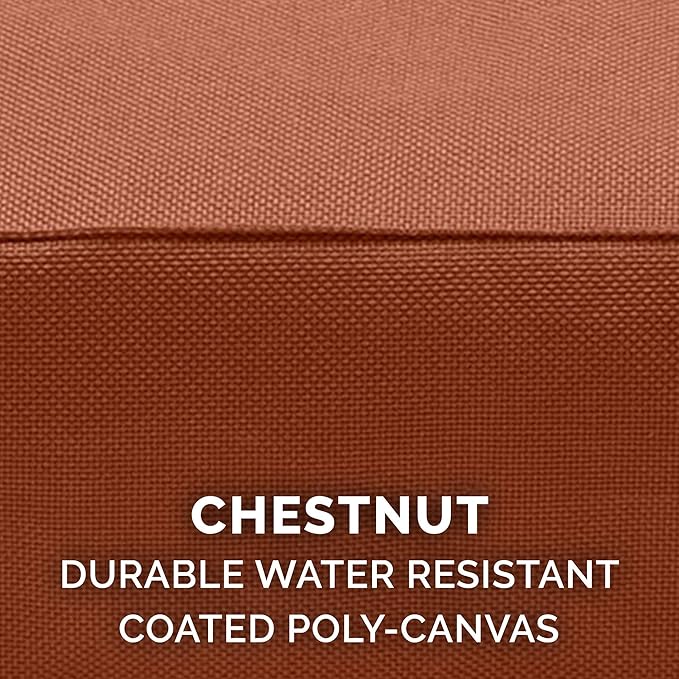 Furhaven Water-Resistant Orthopedic Dog Bed for Large/Medium Dogs w/ Removable Washable Cover, For Dogs Up to 55 lbs - Indoor/Outdoor Logo Print Oxford Polycanvas Mattress - Chestnut, Large