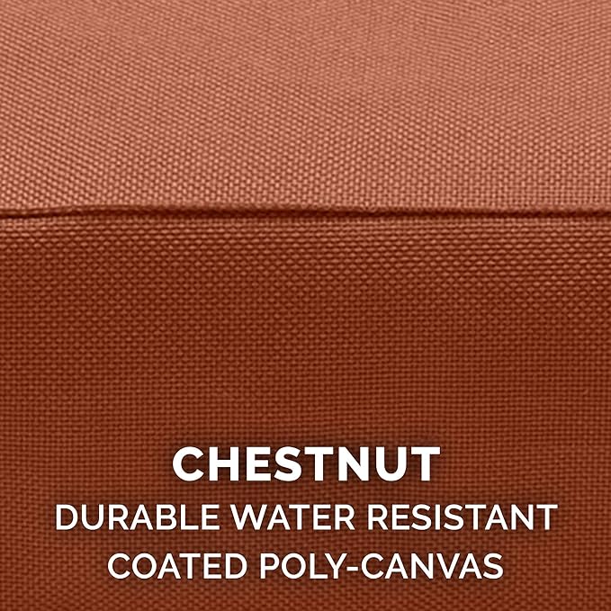Furhaven Water-Resistant Memory Foam Dog Bed for Medium/Small Dogs w/ Removable Washable Cover, For Dogs Up to 35 lbs - Indoor/Outdoor Logo Print Oxford Polycanvas Mattress - Chestnut, Medium