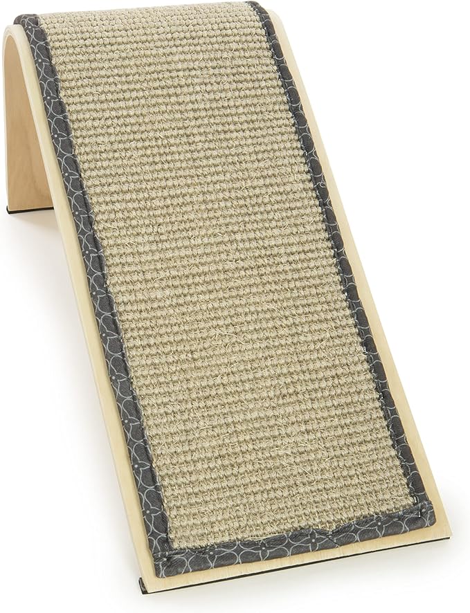 SmartyKat Sisal Angle Cat Scratch Ramp, Includes Catnip - Natural, One Size