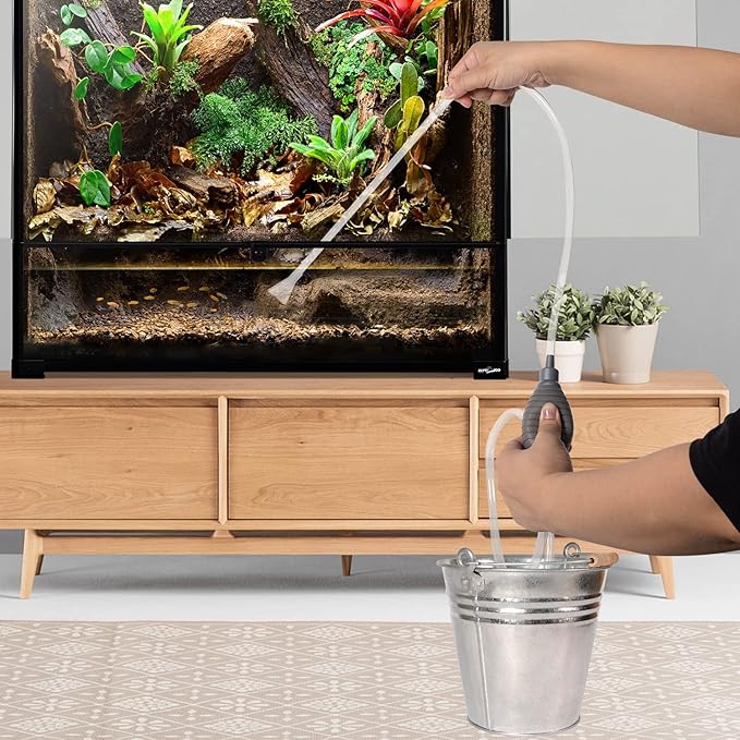 REPTI ZOO Large Reptile Paludarium Tank, Vertical Reptile Terrarium Wide & Tall Amphibian Tank with Top Screen Ventilation (36" W X 18" D X 36" H (Paludarium))