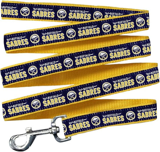 Pets First NHL Buffalo Sabres Leash for Dogs & Cats, Medium. - Walk Cute & Stylish! The Ultimate Hockey Fan Leash!, Medium (4 ft Long x 0.62 in Width) (SAB-3031-MD)