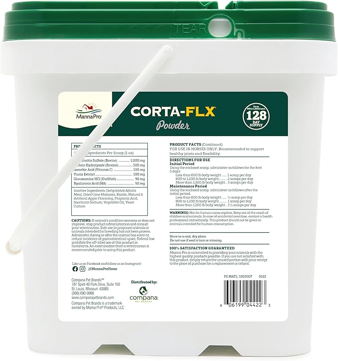 Manna Pro Corta-FLX Powder 8 lb Equine Joint Supplement, White