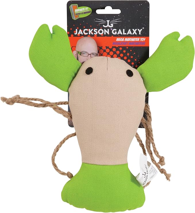 Petmate Jackson Galaxy Marinater Cat Toy Lobster, Large