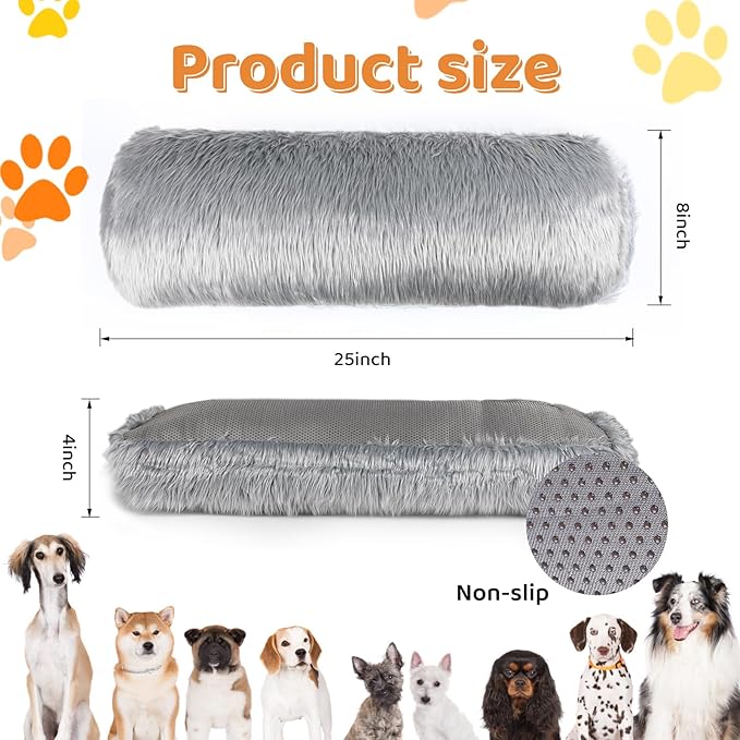 25" Dog Pillow, Dog Calming Pillow for Large and Medium Dogs, l Shaped Dog Neck Pillow for Joint Relief Sleeping&Anxiety Relief lmprove, Pet Pillow for Dogs & Cats Improve, Pet Calming Toy - 25"x8"x4"