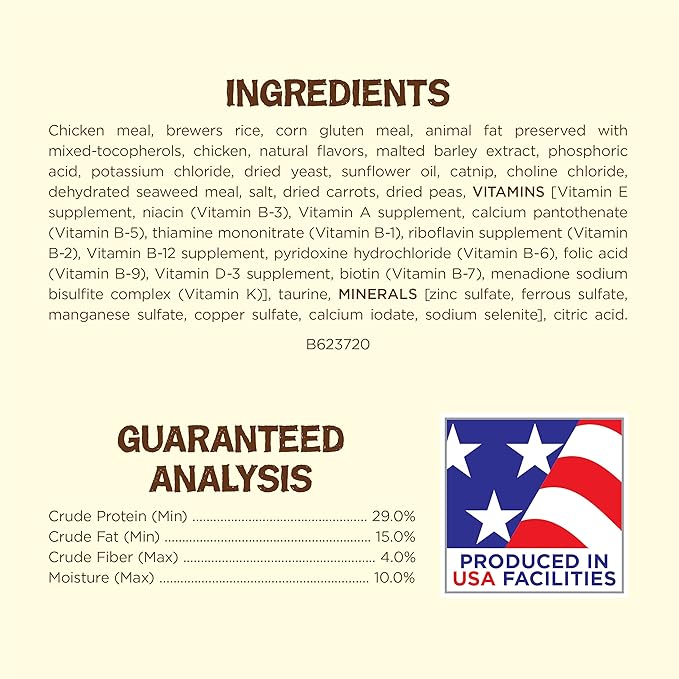 Purina Friskies Made in USA Facilities, Natural Cat Treats, Party Mix Natural Yums Catnip Flavor - (Pack of 10) 2.1 oz. Pouches