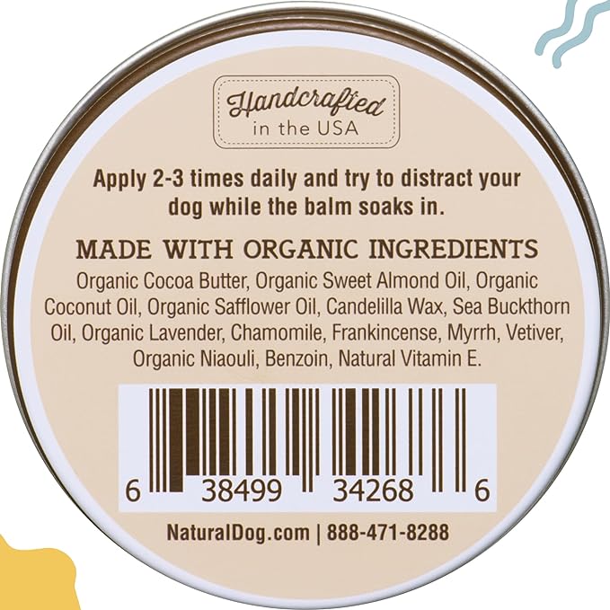 Natural Dog Company Skin Soother, 2 oz. Tin, Allergy and Itch Relief for Dogs, Dog Moisturizer for Dry Skin, Dog Lotion, Ultimate Healing Balm, Dog Rash Cream