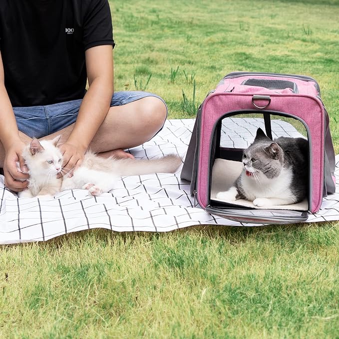 Pet Carrier for Large and Medium Cats, Soft-Sided Pet Carrier for Big Medium Cats and Puppy Dog Carriers Cat Carriers, Pet Privacy Protection Travel Carrier