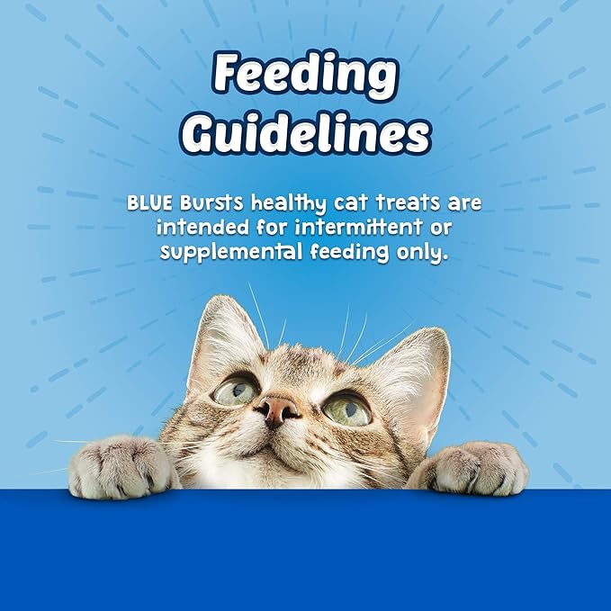 Blue Buffalo Bursts Crunchy Cat Treats Variety Pack, Chicken, Chicken Liver and Beef, and Seafood 5-oz Bags (3 count)