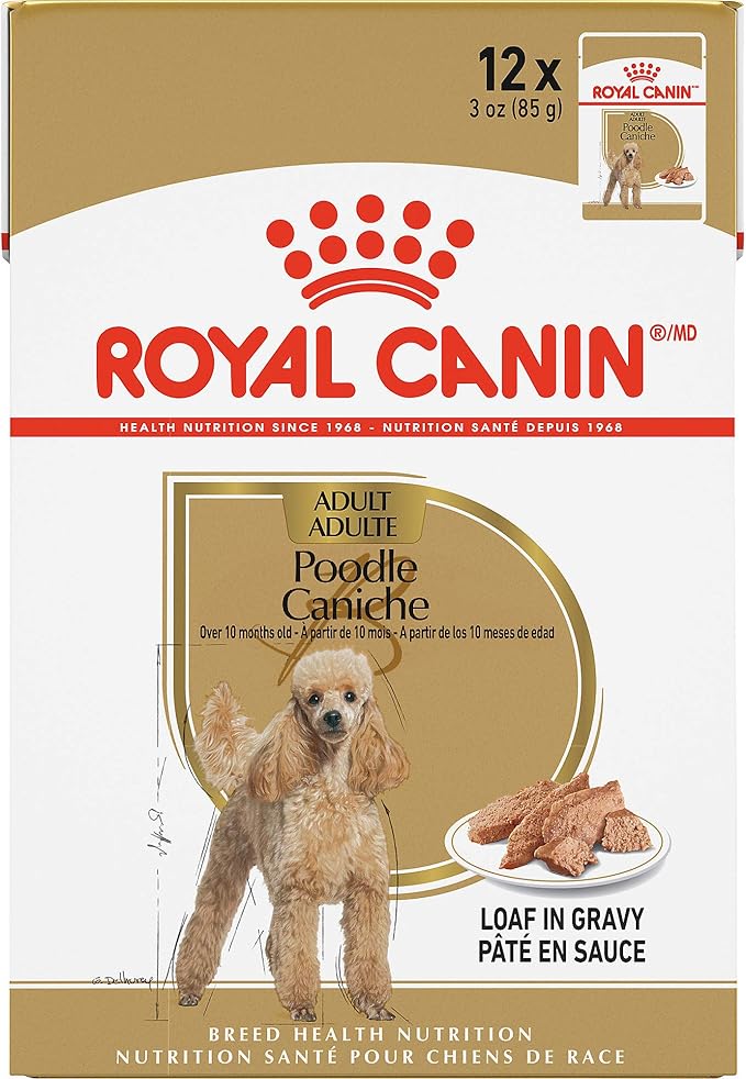 Royal Canin Breed Health Nutrition Poodle Loaf in Gravy Pouch Dog Food, 3 oz pouch 12-pack