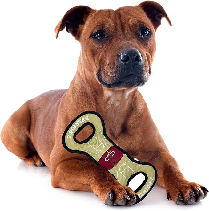 Pets First NBA Miami Heats Field Toy. - Tough Nylon Pet Toy with Double Trim Stitching & Inner Squeaker, One Size