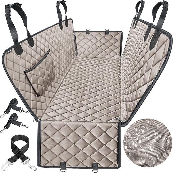 URPOWER Car Seat Cover for Pets 100% Waterproof Seat Cover Hammock 600D Heavy Duty Scratch Proof Nonslip Durable Back Covers for Cars Trucks and SUVs