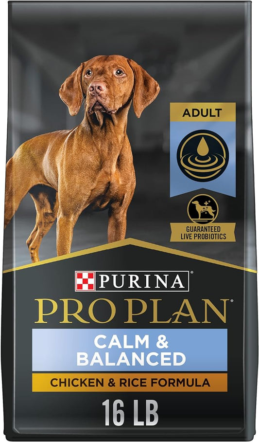 Purina Pro Plan Calm & Balanced Adult Chicken & Rice Calming Dog Formula - 16 lb. Bag