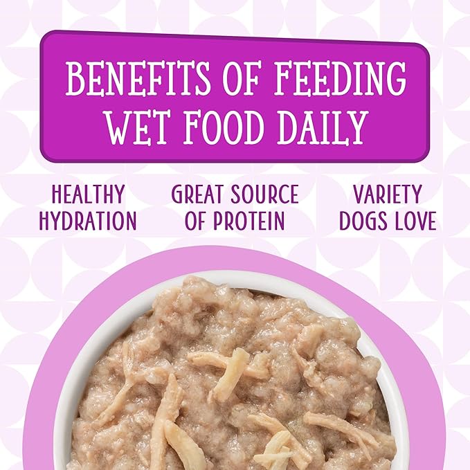 Weruva Dogs in The Kitchen, Love Me Tender with Chicken Breast Au Jus Dog Food, 2.8oz Pouch (Pack of 12), Purple