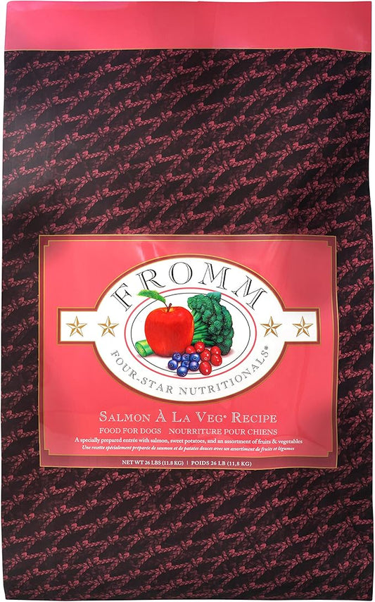 Fromm Four-Star Nutritionals Salmon A La Veg Dog Food - Premium Dry Dog Food - Salmon Recipe - 26 lb
