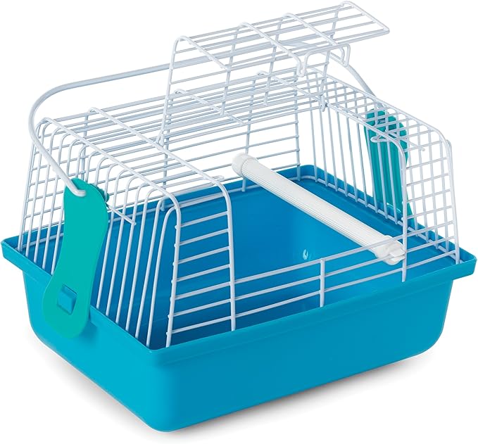 Prevue Pet Products Travel Cage for Birds and Small Animals, Blue (SP1304BLUE), 9.0" L x 5.6" W x 6.1" H