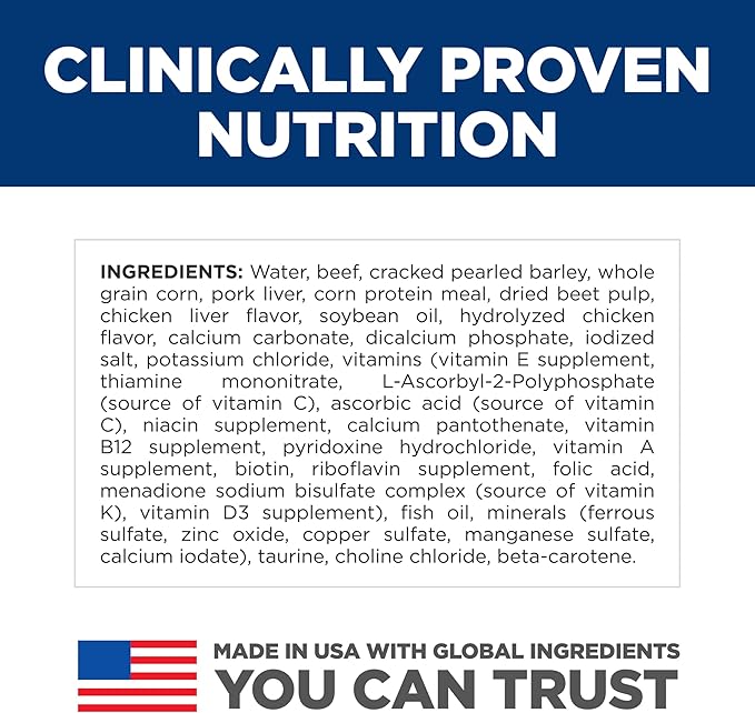 Hill's Science Diet Small & Mini, Adult 1-6, Small & Mini Breeds Premium Nutrition, Wet Dog Food, Beef & Barley Loaf, 5.8 oz Can, Case of 24