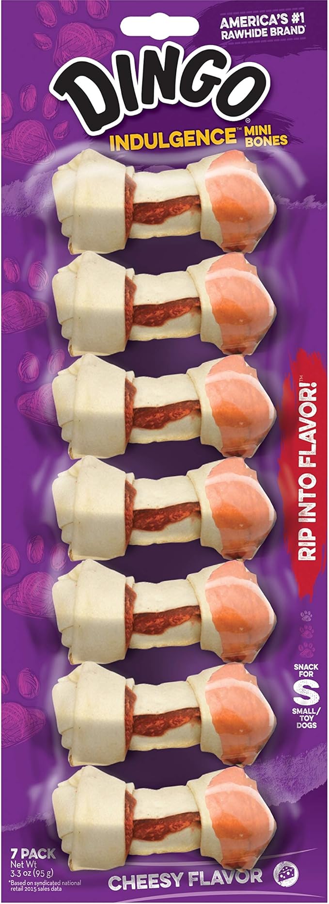 Dingo Non-China Mini Rawhide Bones for Small/Toy Dogs
