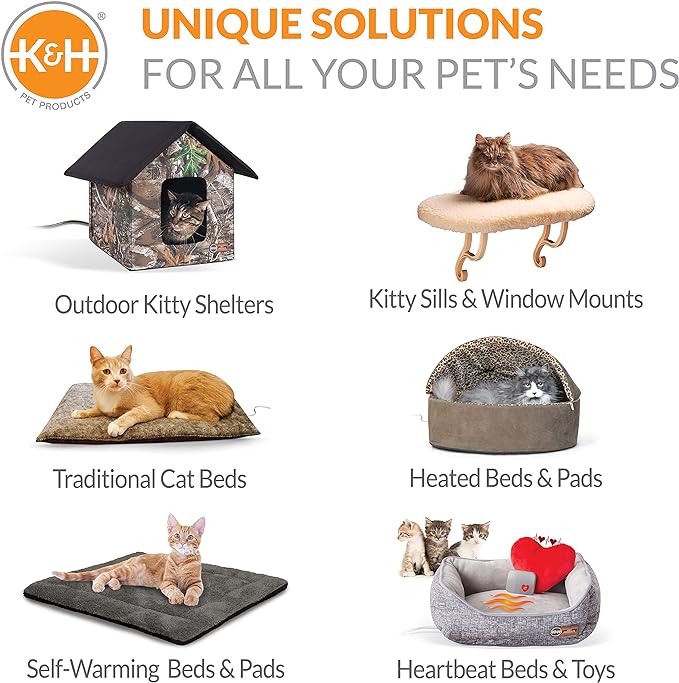 K&H Pet Products Wall Mount Cat Shelf Plus Cat Hammock for Large Cats, Kitten & Adulate Wall Cat Tree Furniture Activity Center Playground for Indoor Cats - Single Shelf Gray/Natural 23 X 12 Inches