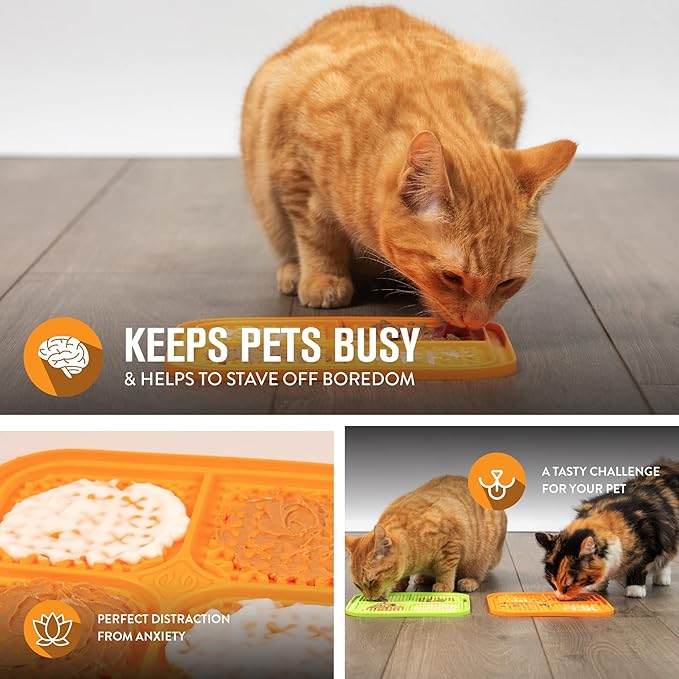 Hyper Pet IQ Treat lick mat for Dogs, Dog Slow Feeder & Cat lick mats | Great Alternative to Slow Feeder Dog Bowls & Cat Slow Feeders | Perfect Dog licking mat, Cat Puzzle Feeder & Dog Enrichment Toys