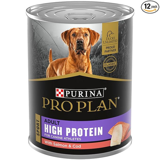 Purina Pro Plan Sport High Protein With Salmon & Cod Entrée Wet Dog Food - (Pack of 12) 13 oz. Cans