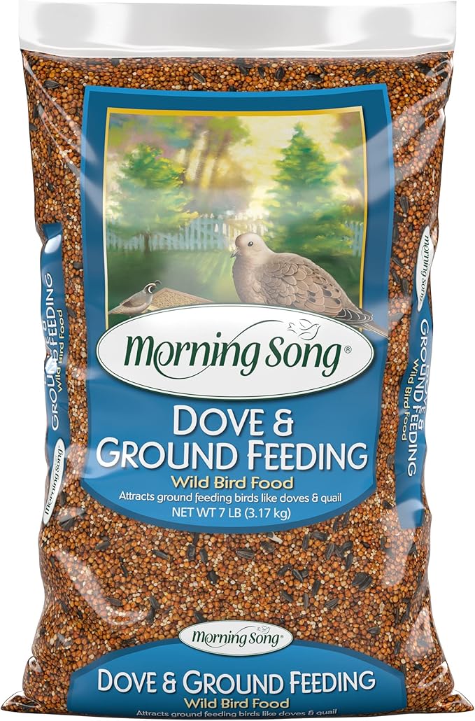 Morning Song Dove & Ground Feeding Wild Bird Food, Quail, Pigeon and Dove Food Seed Mix for Outside Feeders, 7-Pound Bag and Wagner's 57075 Safflower Seed Wild Bird Food, 5-Pound Bag