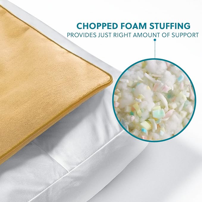 Bedsure Waterproof Dog Beds for Meidum Dogs - 4 inch Thick Up to 50lbs Medium Dog Bed with Removable Washable Cover, Pet Bed Mat Pillows, Spicy Mustard